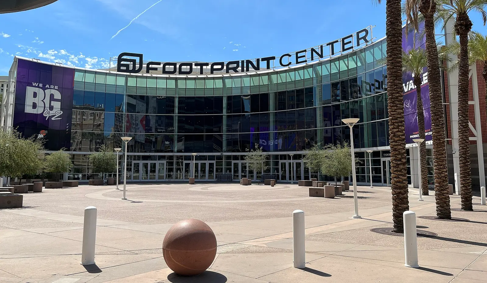 Exterior of the Footprint Center arena in downtown Phoenix, Arizona
